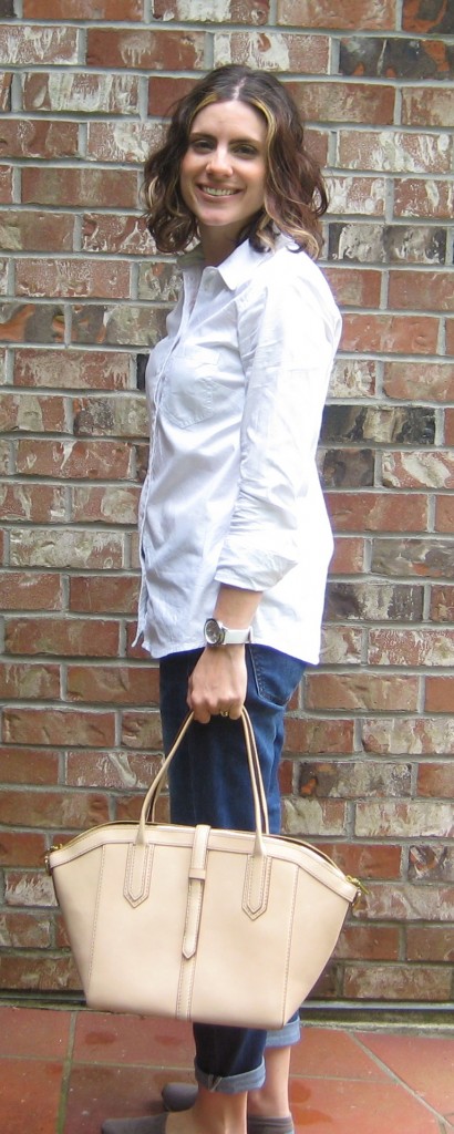 Gap's White Oxford Shirt & Boyfriend Jean