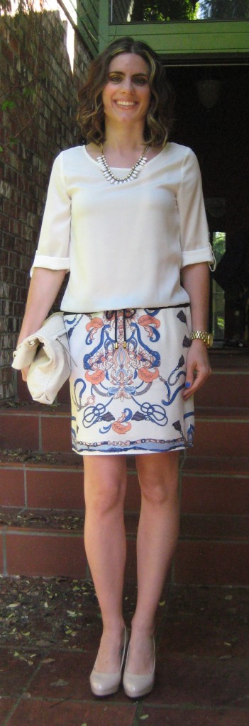 RW & Co.'s tunic dress with a scarf print
