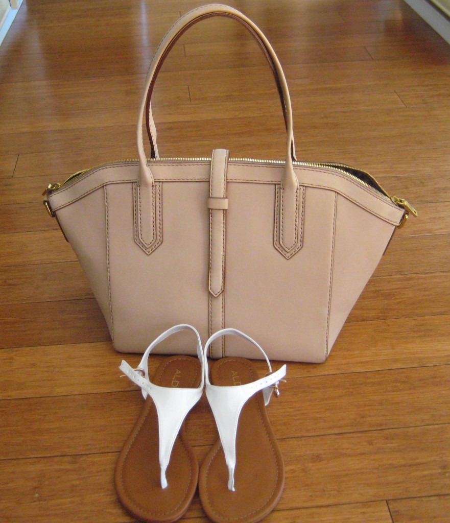 J Crew Tote & Aldo Sandals