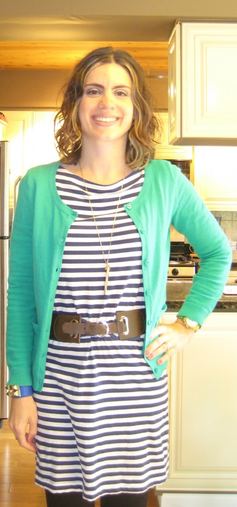 Navy & White Stripe Dress